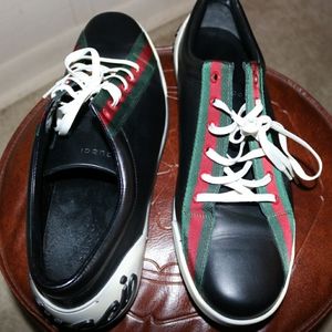 MENS GUCCI LEATHER SNEAKERS 12.5